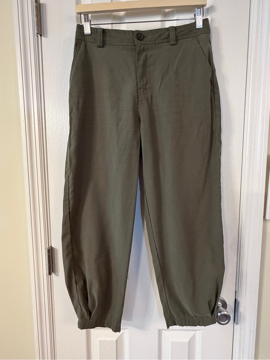 Zara Pants - ZARA Olive Green Barrel Leg Jogger Pants | Size Small
